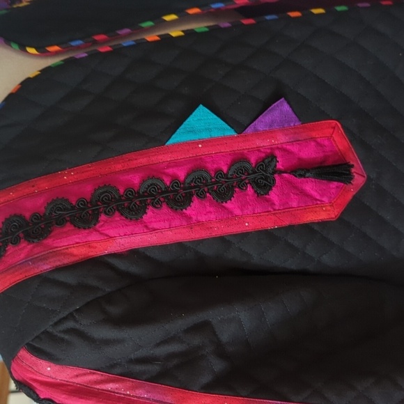 Marie Studer Vtg 90s Art To Wear Artsy Colorful Quilted Dopamine Jacket Sz L - Picture 7 of 13